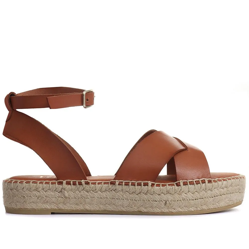 Agnes Leather Flatform Sandals - AGNES / 320 144