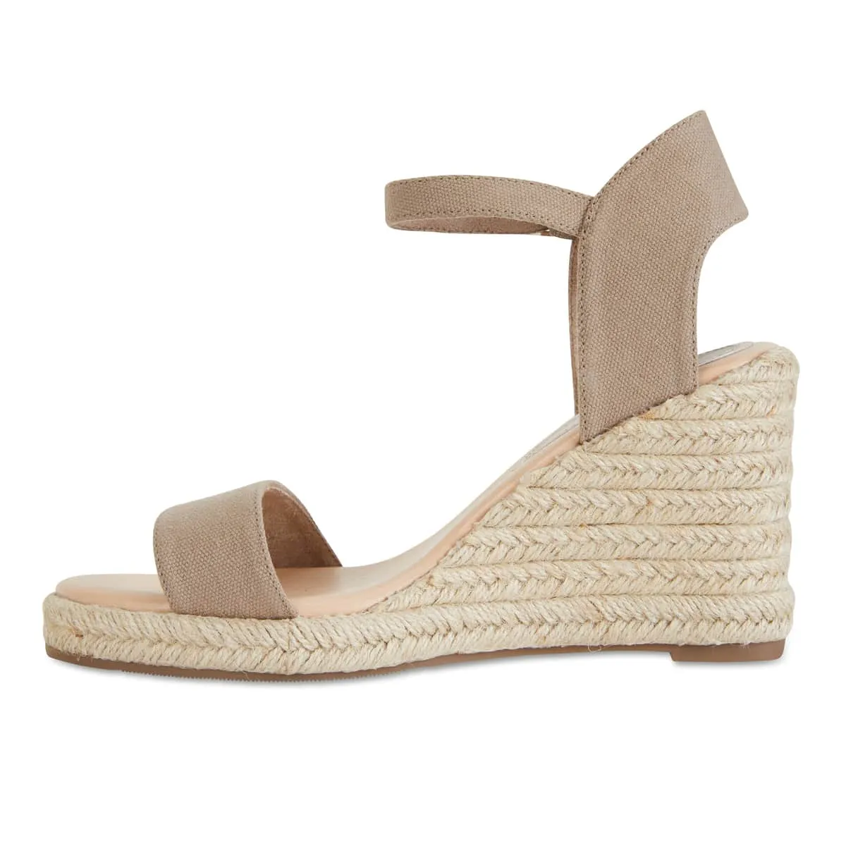 Audrey Espadrille in Natural Linen Fabric