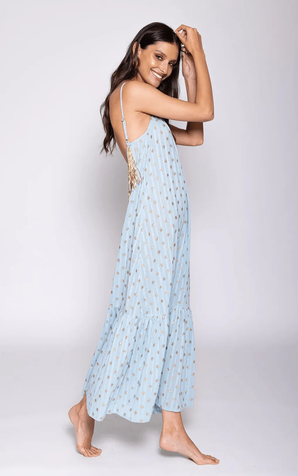 Backless Kara Dress in Blue