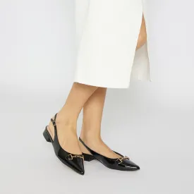 Becky Flat in Black Patent