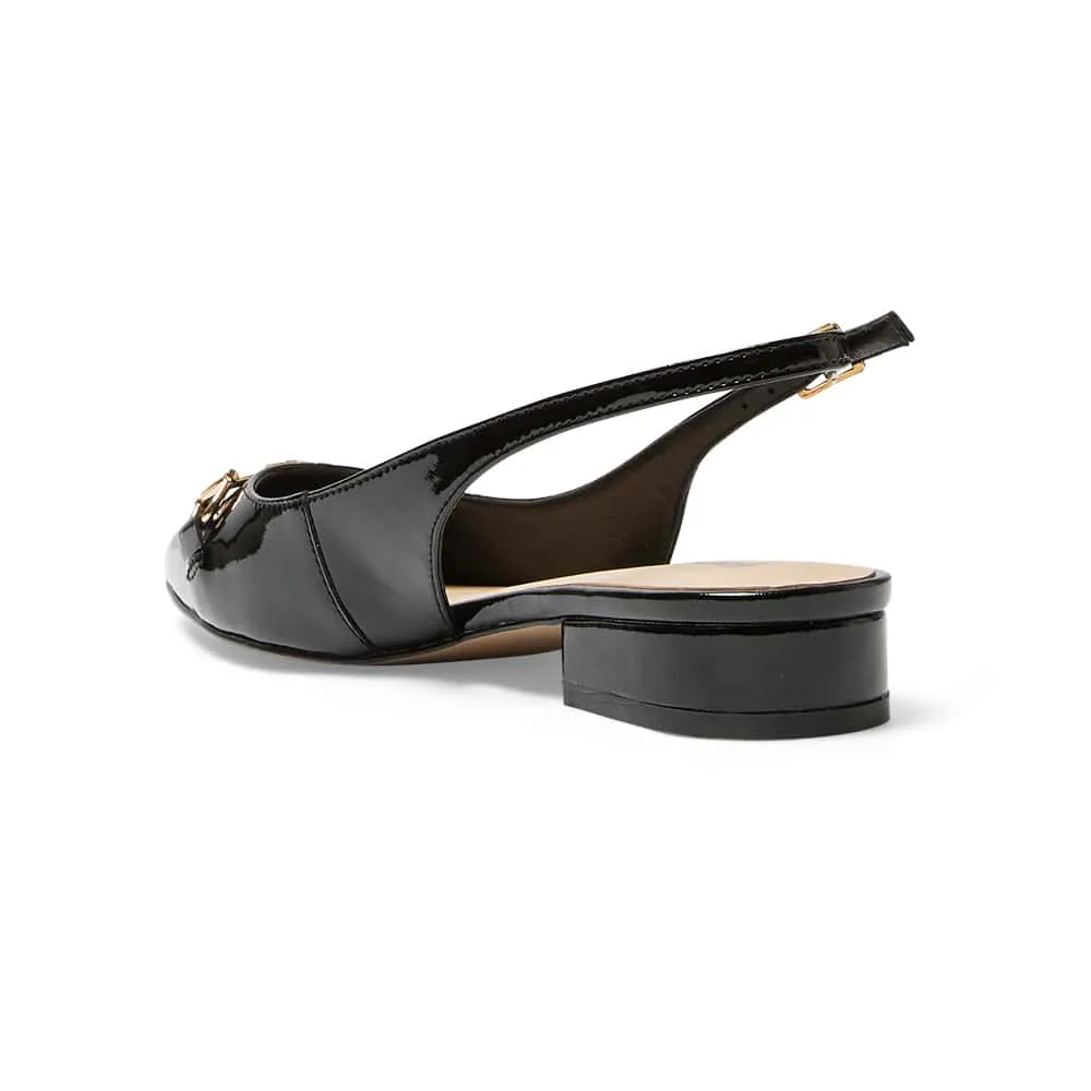 Becky Flat in Black Patent