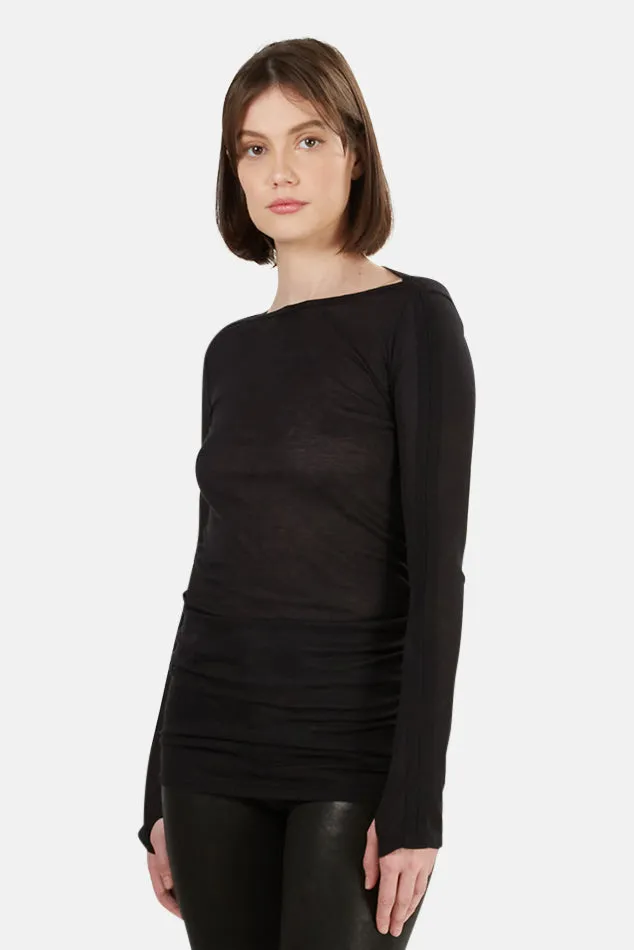 Black T by Alexander Wang Boat Neck LS