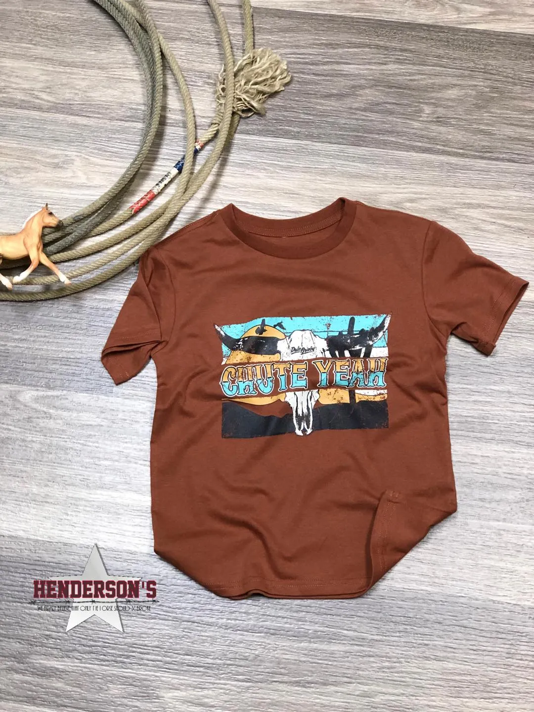 Boy's Dale Brisby Chute Yeah Tee ~ Rust