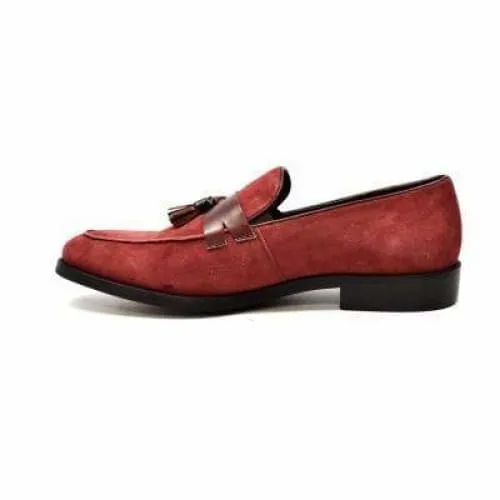 British Walkers Space Men's Burgundy Leather Loafers