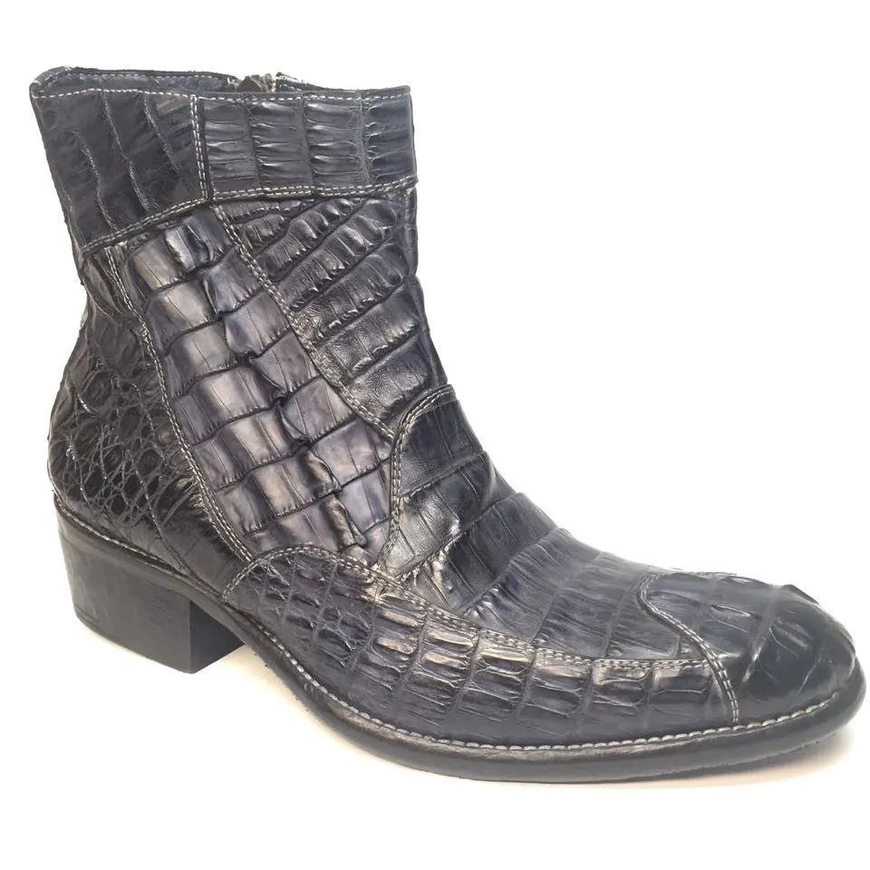 Calzoleria Toscana All-Over Horn-back Crocodile Ankle Boots