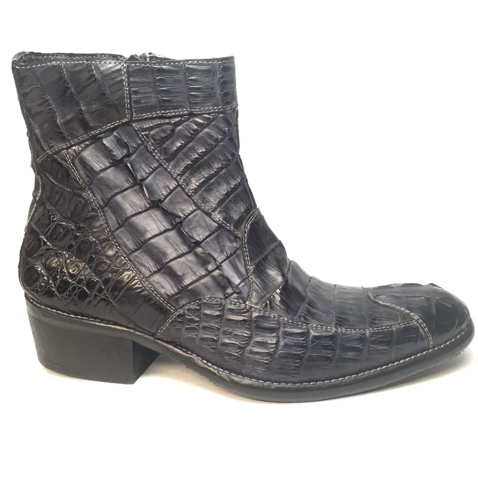 Calzoleria Toscana All-Over Horn-back Crocodile Ankle Boots