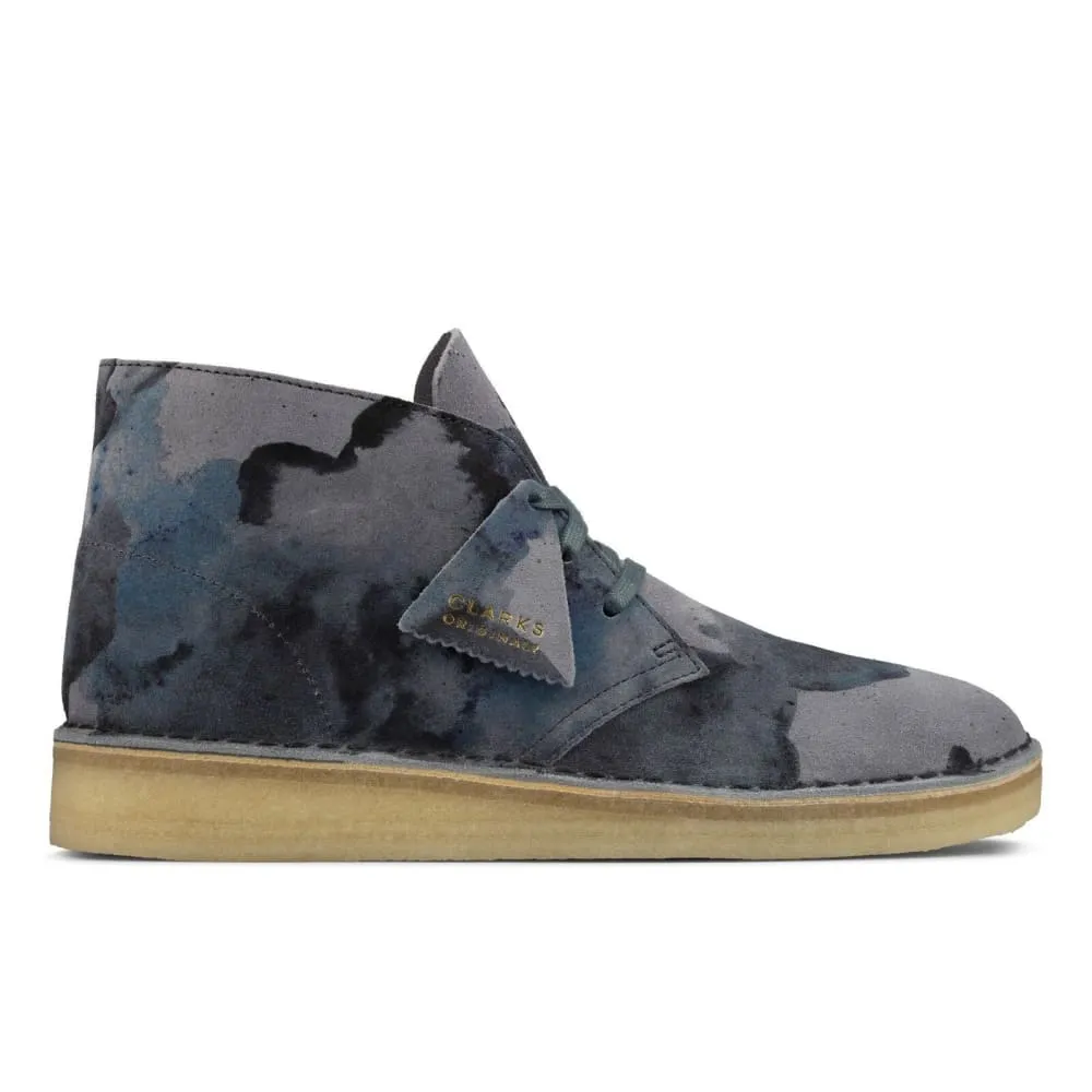 Clarks Originals Desert Coal Boots Men's Blue Camo Suede 26160188