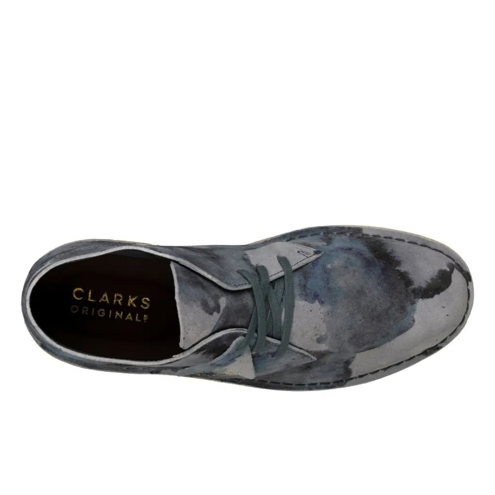 Clarks Originals Desert Coal Boots Men's Blue Camo Suede 26160188