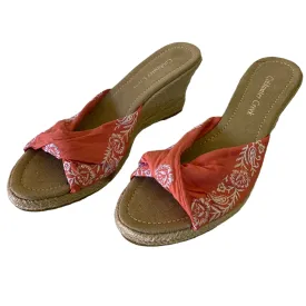 Coldwater Creek Embroidered Bandana Espadrille 8.5 NWOB