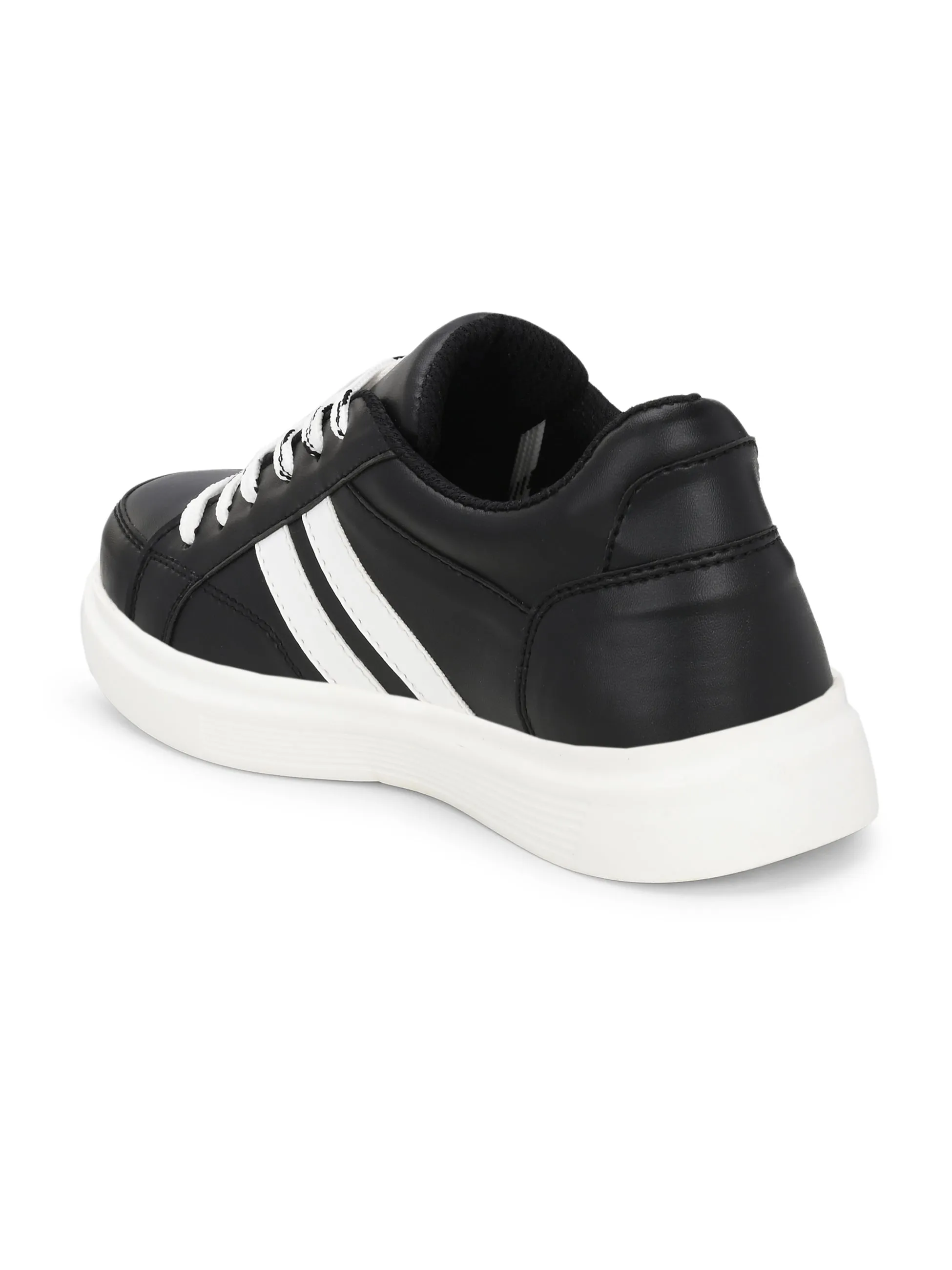 EL PASO Faux Leather Casual Lace Up Sneakers For Women