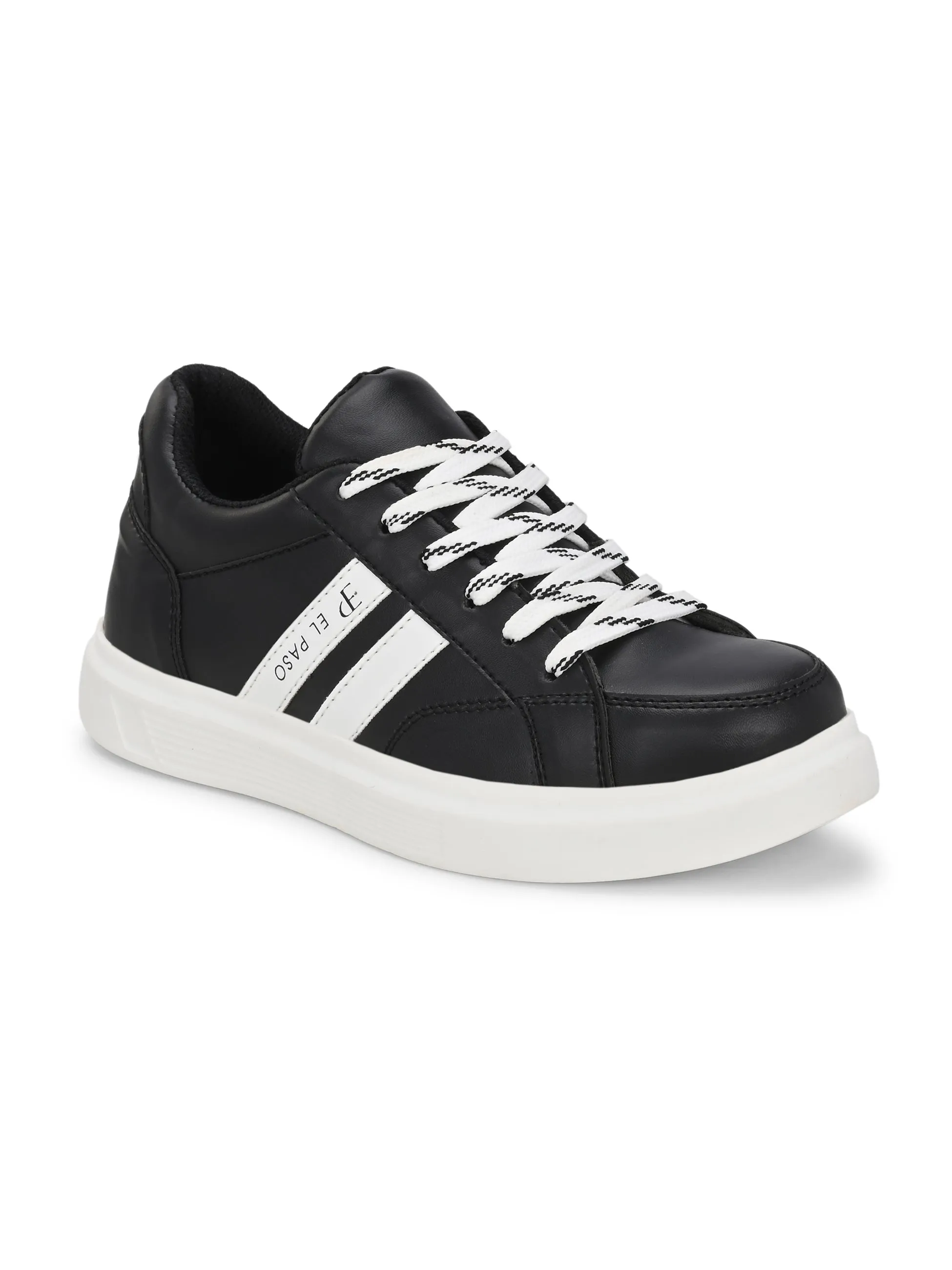 EL PASO Faux Leather Casual Lace Up Sneakers For Women