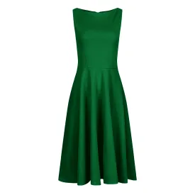 Emerald Green Audrey 1950s Style Swing Dress