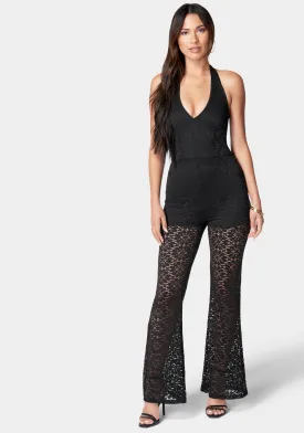 Halter Lace Jumpsuit