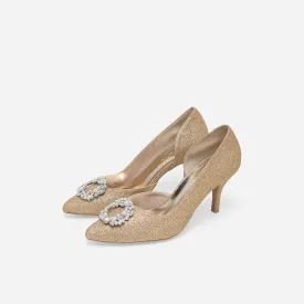 Heart of Eternity Cynthia Gold Pumps