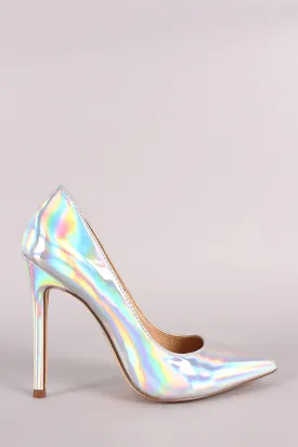 Holographic Pointy Toe Stiletto Pump