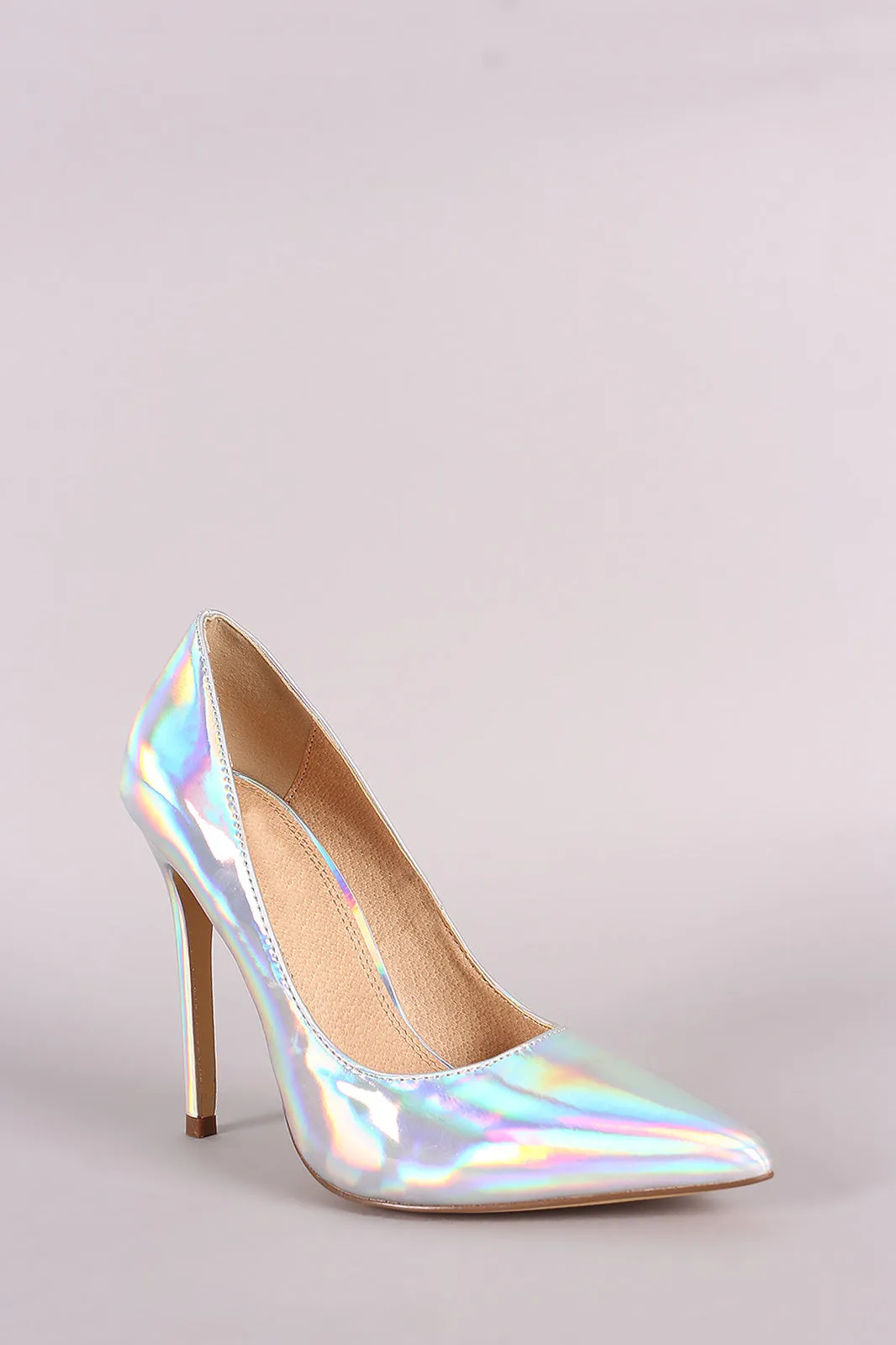 Holographic Pointy Toe Stiletto Pump