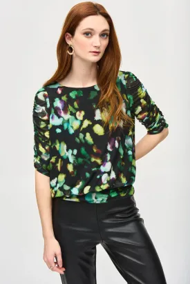 Joseph Ribkoff Black/Multi Coloured Top Style 243193-178