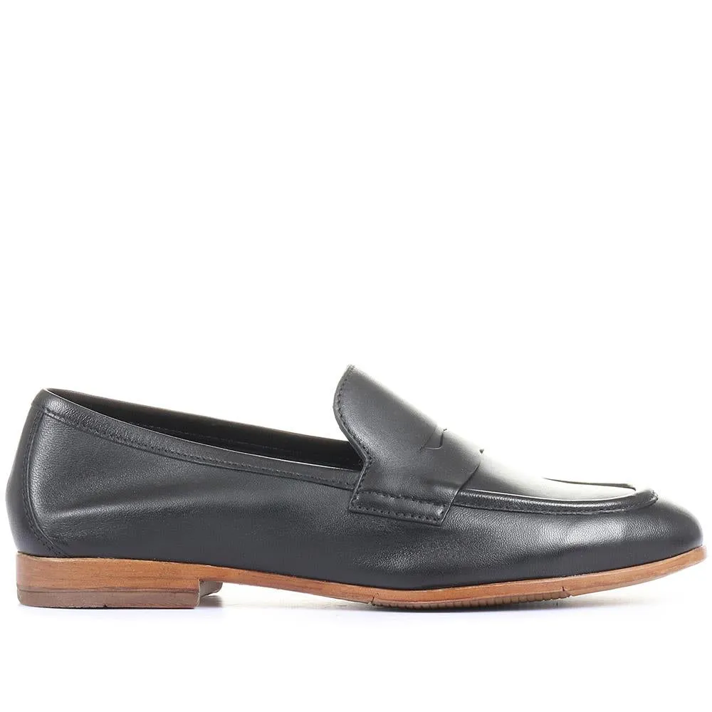 King Bird Leather Penny Loafers - KINGBIRD / 319 885