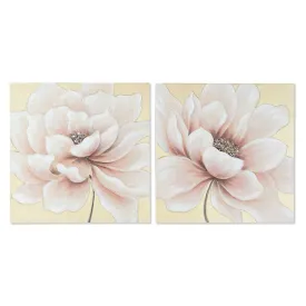 Painting Home ESPRIT Shabby Chic Poppy 80 x 3 x 80 cm (2 Units)