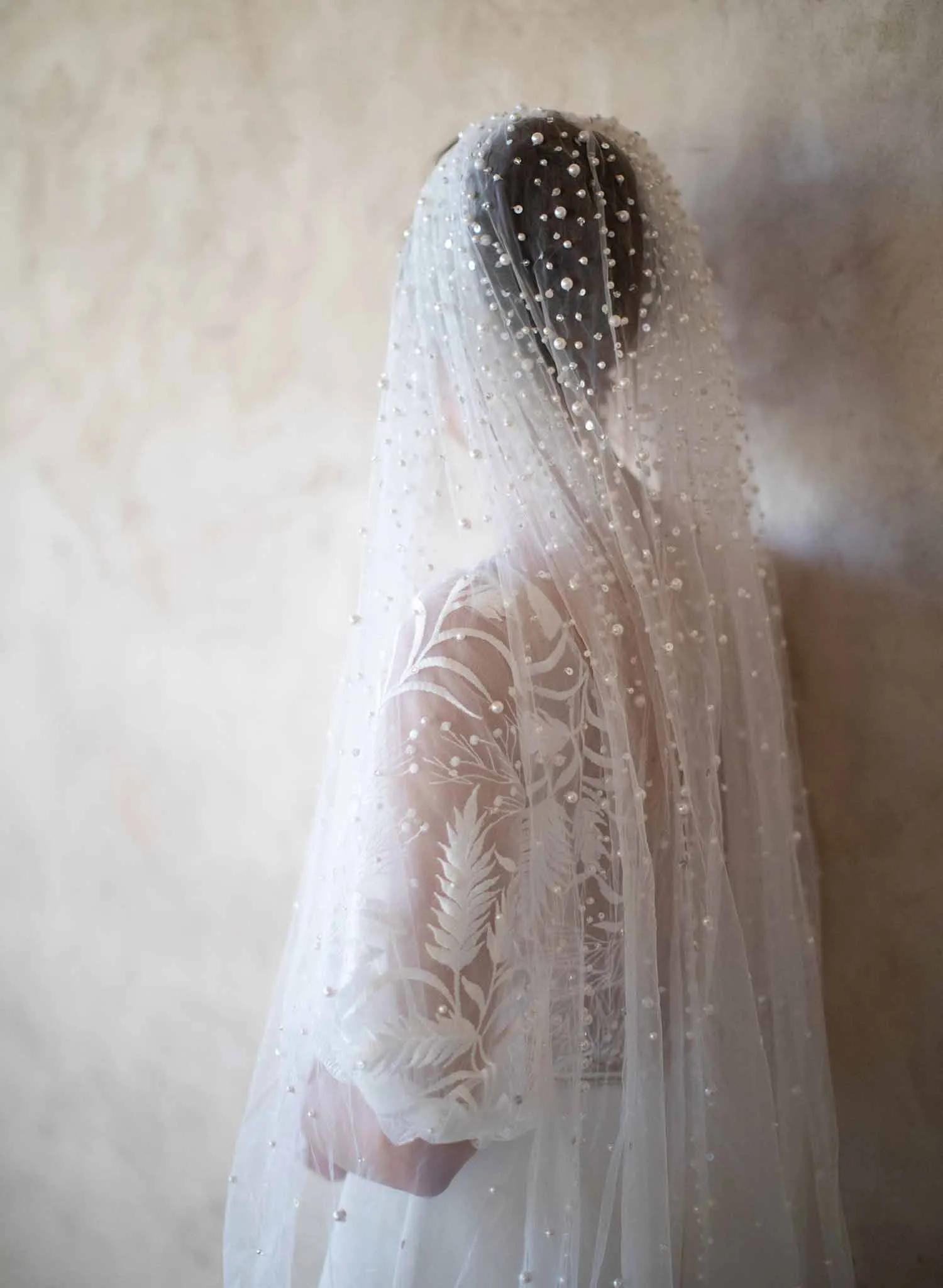 Pearl showers bridal train veil - Style #2065