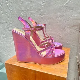 Prisma I Pink Holographic Wedges I Tiesta