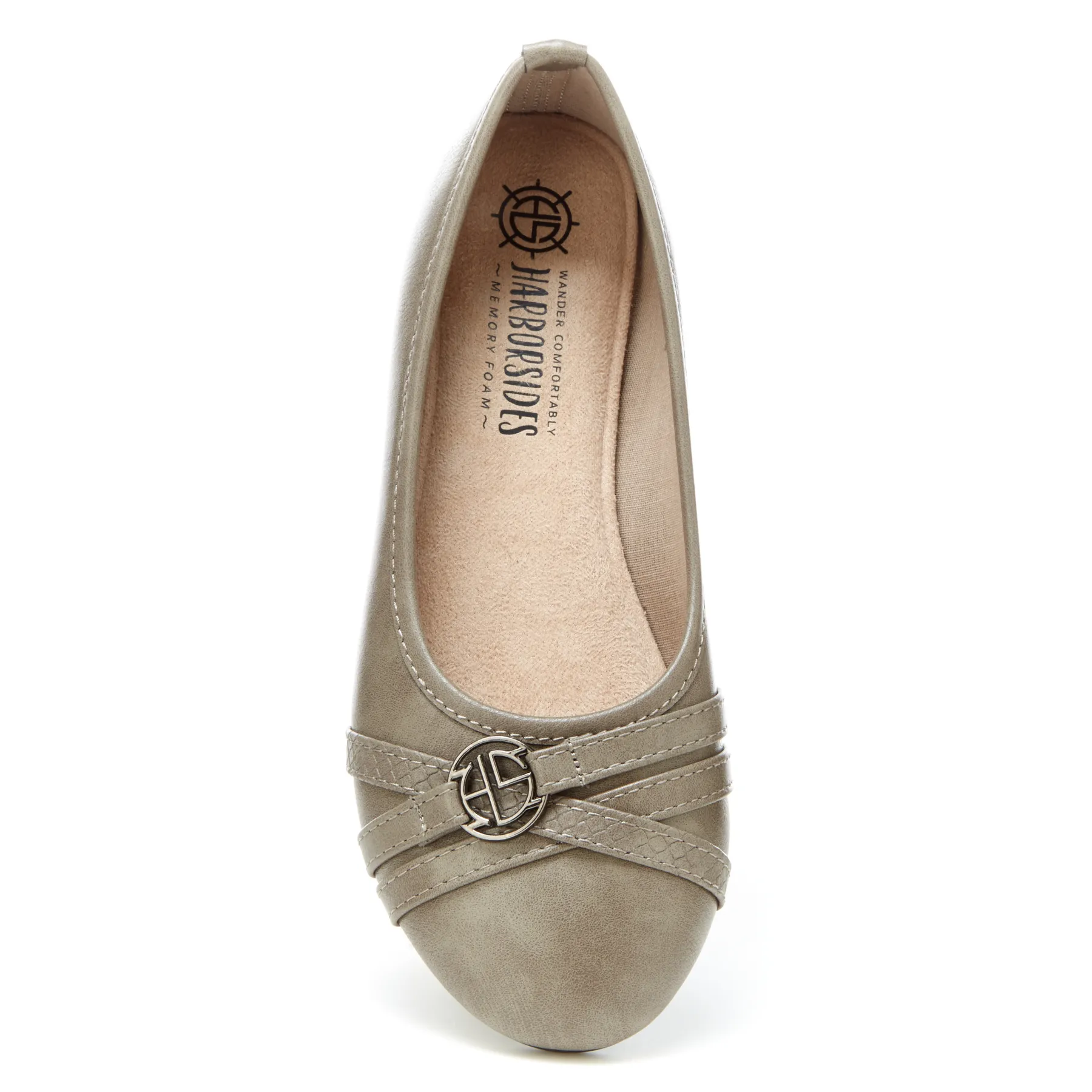 Round Toe Ornament Strap Ballet Flats (Alina)