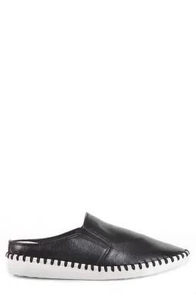 SALINAS SLIDE FAUX LEATHER BLACK