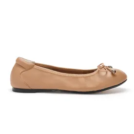 Sandringham - Tan Leather Ballet Flats