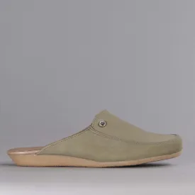 Slip-on Mule in Olive - 12542