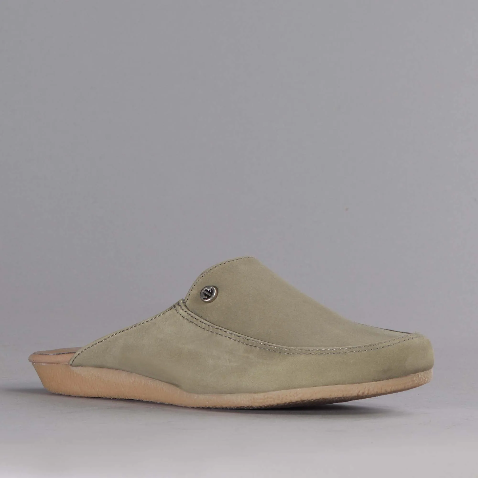 Slip-on Mule in Olive - 12542