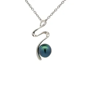 Sterling Silver Tahitian Cultured 8-9mm Pearl Pendant