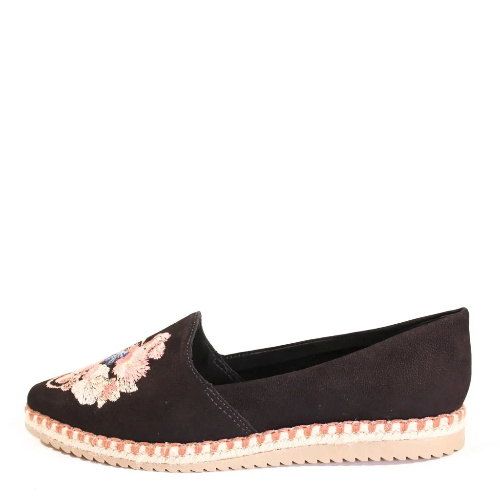 Sutton Suede Embroidered Espadrille