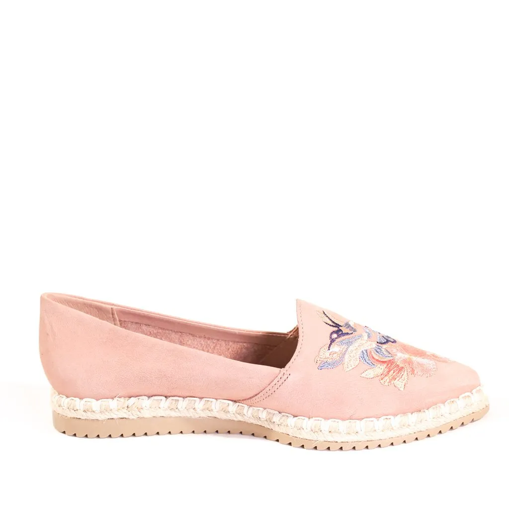 Sutton Suede Embroidered Espadrille