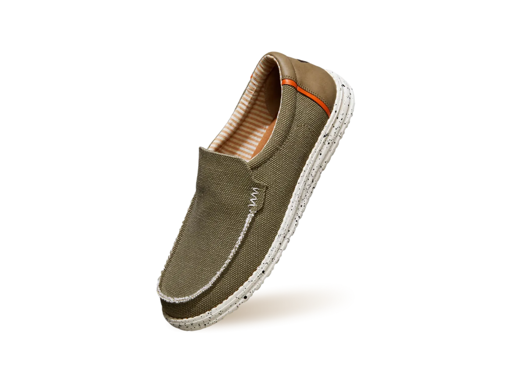 The Wanderers Slip Ons : Olive