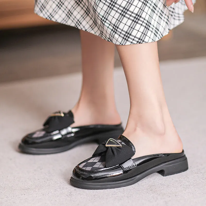 Women Casual Fashion Bowknot Flat Mules