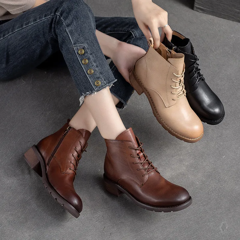 Women Classic Minimalist Chunky Heel Ankle Boots