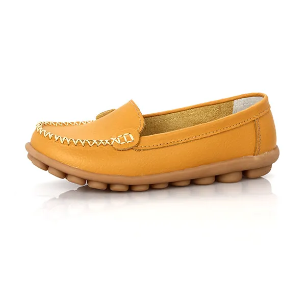 Women genuine Leather Shoes Slip on women Flats Comfort shoes woman moccasins Spring summer Winter shoes