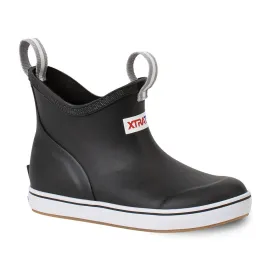 XTRATUF Little   Big Kids Ankle Deck Boots- Black