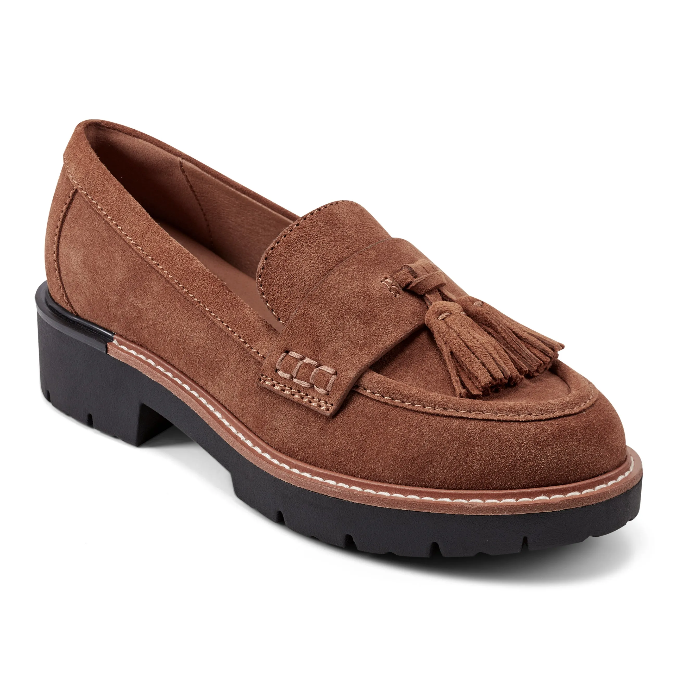 Zimm Round Toe Lug Sole Casual Slip-on Loafers