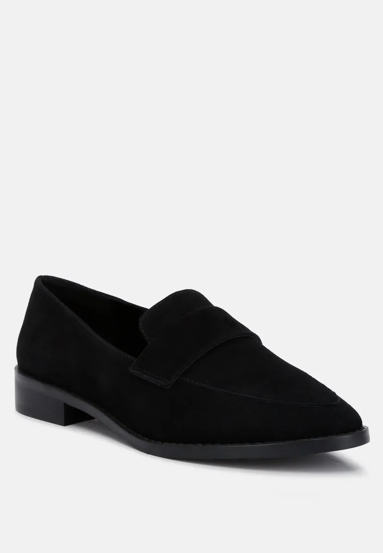 Zofia Suede Penny Loafers