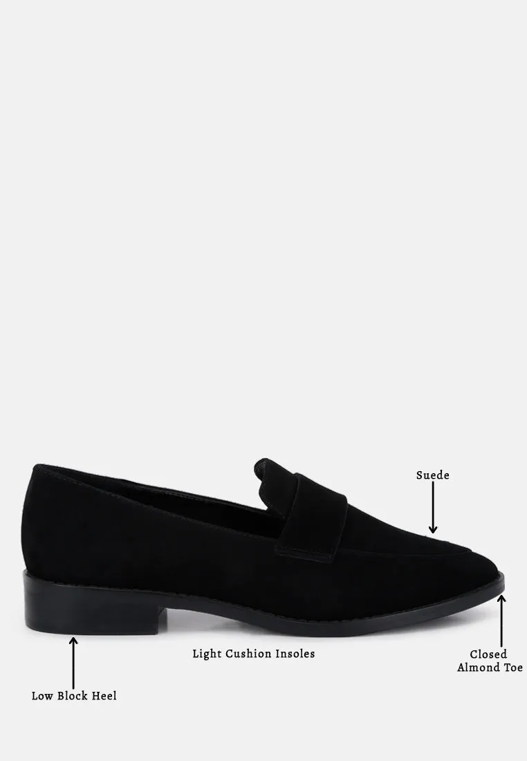 Zofia Suede Penny Loafers