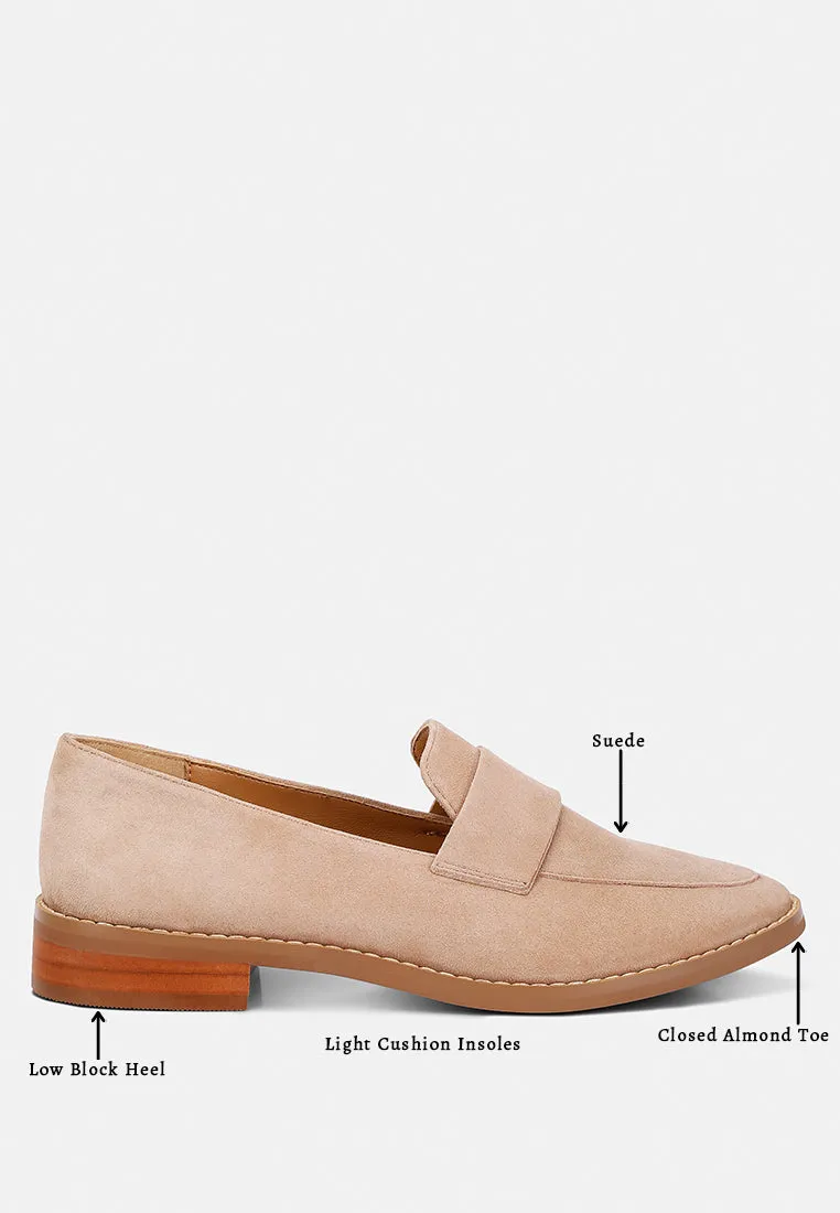 Zofia Suede Penny Loafers